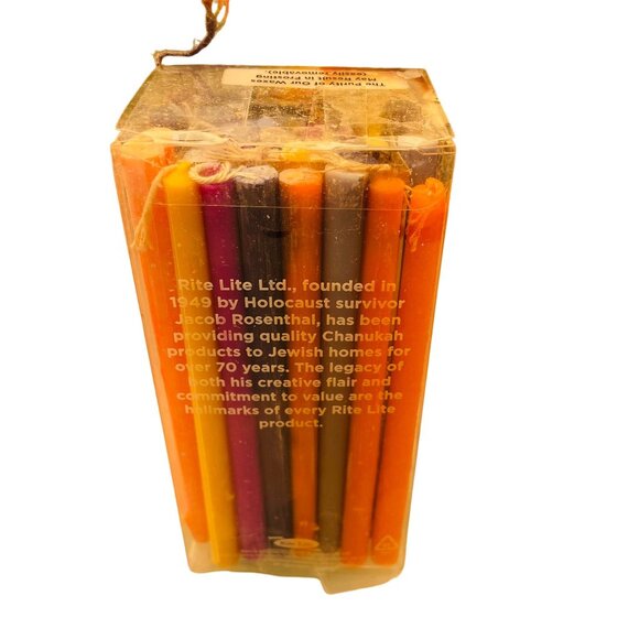 Rite Lite Chanukah Candles 45 Pack Multi-Color Unscented Long-Lasting Burn Clean - Picture 3 of 5